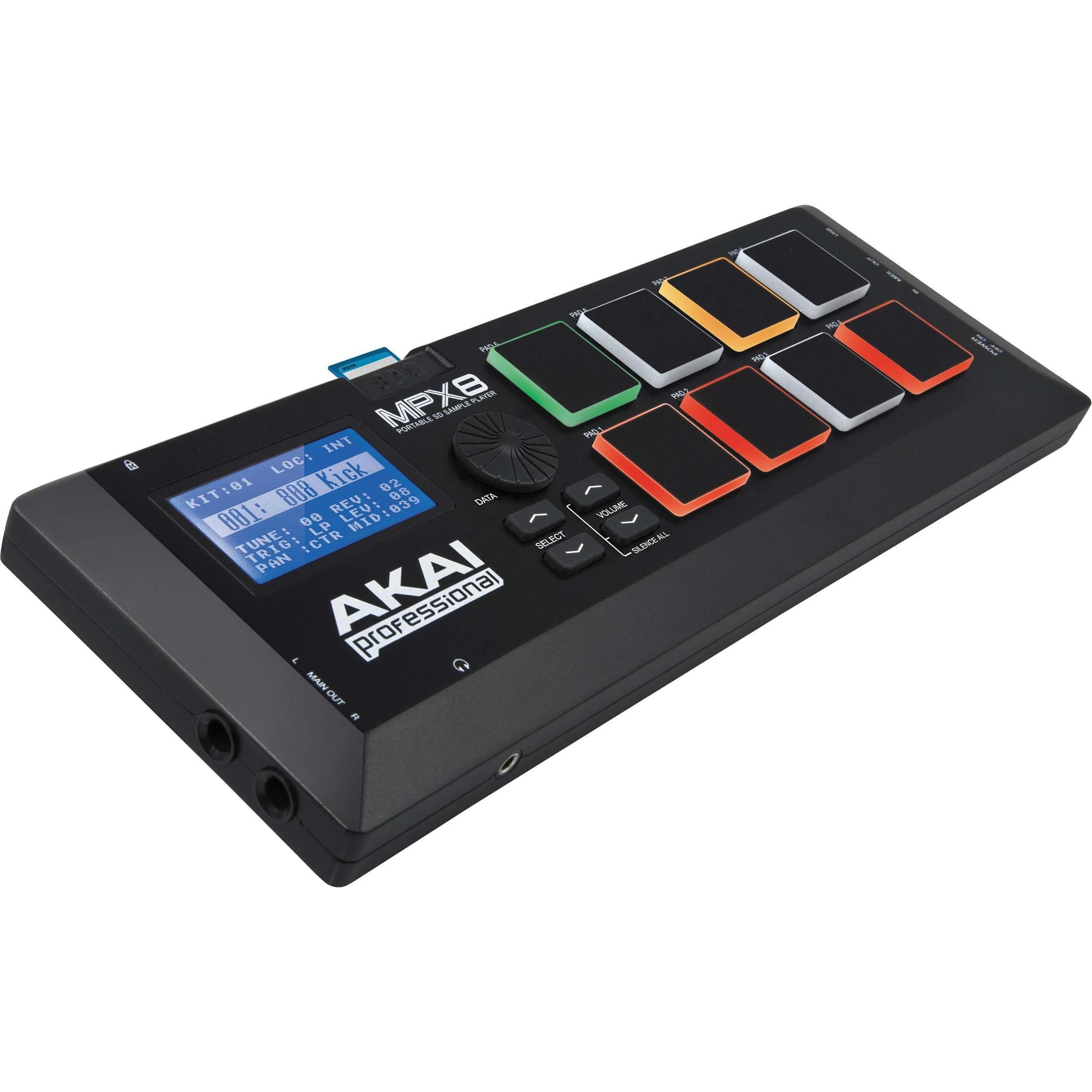 Akai MPX8 Bærbar SD-sample Player med MIDI