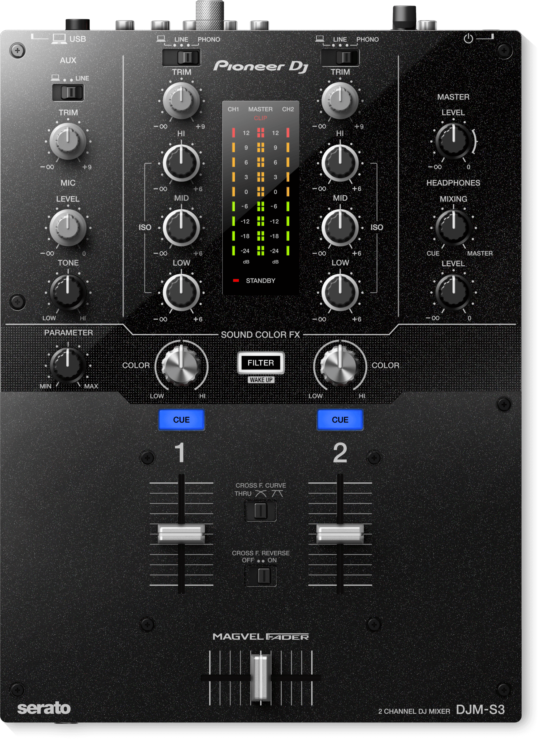 Pioneer DJ DJM-S3 DJ Mikser for Serato DJ
