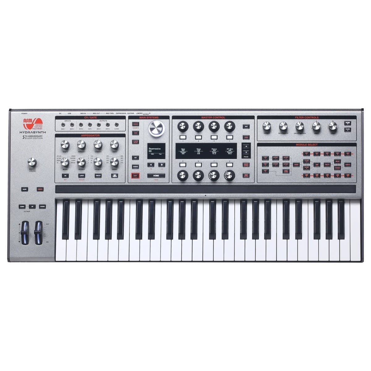 ASM Hydrasynth Keyboard - 5th Anniversary Silver Edition