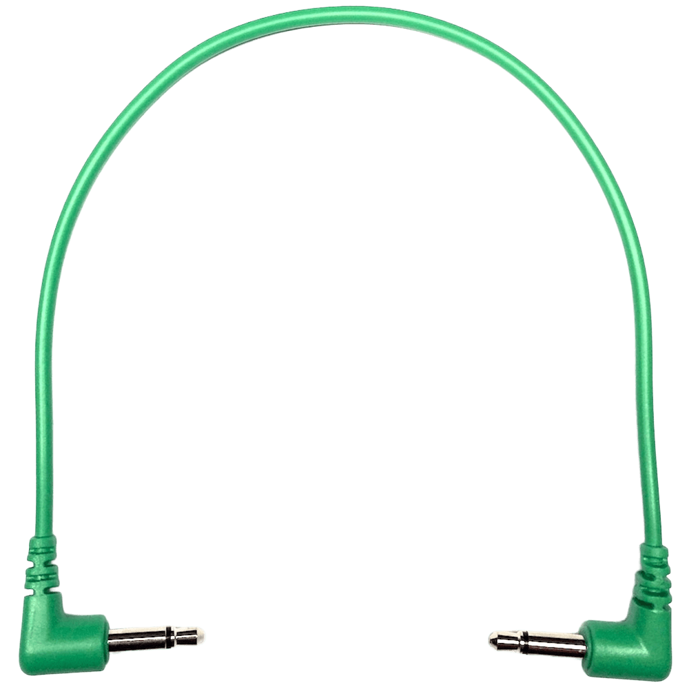 Tendrils Cables Right Angled Eurorack Patch Cable (20cm - Emerald) 6 pack