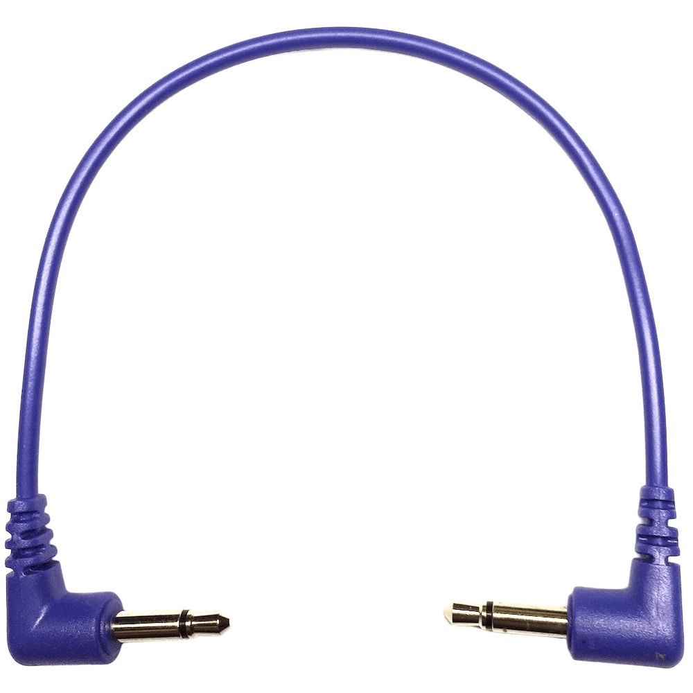 Tendrils Cables Right Angled Eurorack Patch Cable (15cm - Indigo) 6 pack