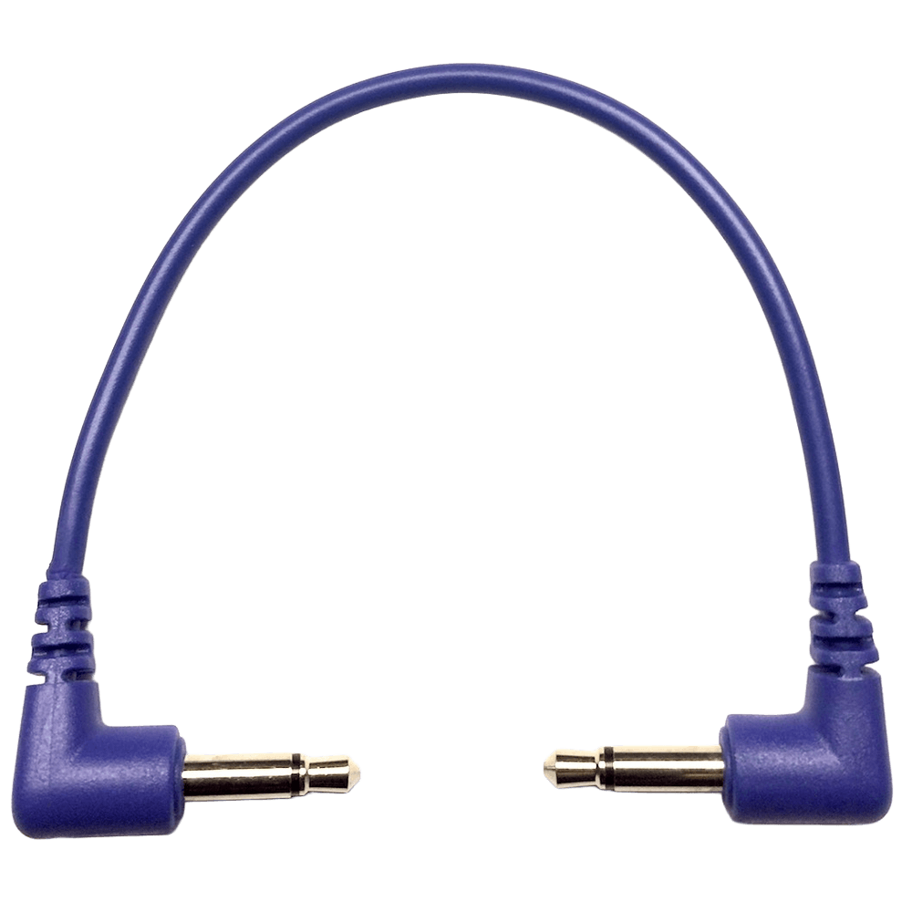 Tendrils Cables Right Angled Eurorack Patch Cable (10cm - Indigo) 6 pack